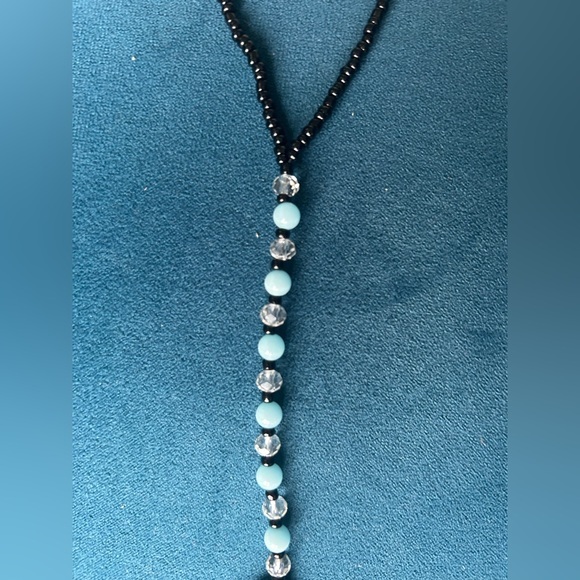 ✨NEW✨ Black Beaded Foot Jewelry with White Accents glow in dark anklet bracelet - Picture 5 of 6